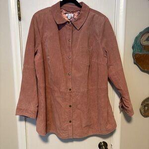 d.co Women's Pink Suede Jacket